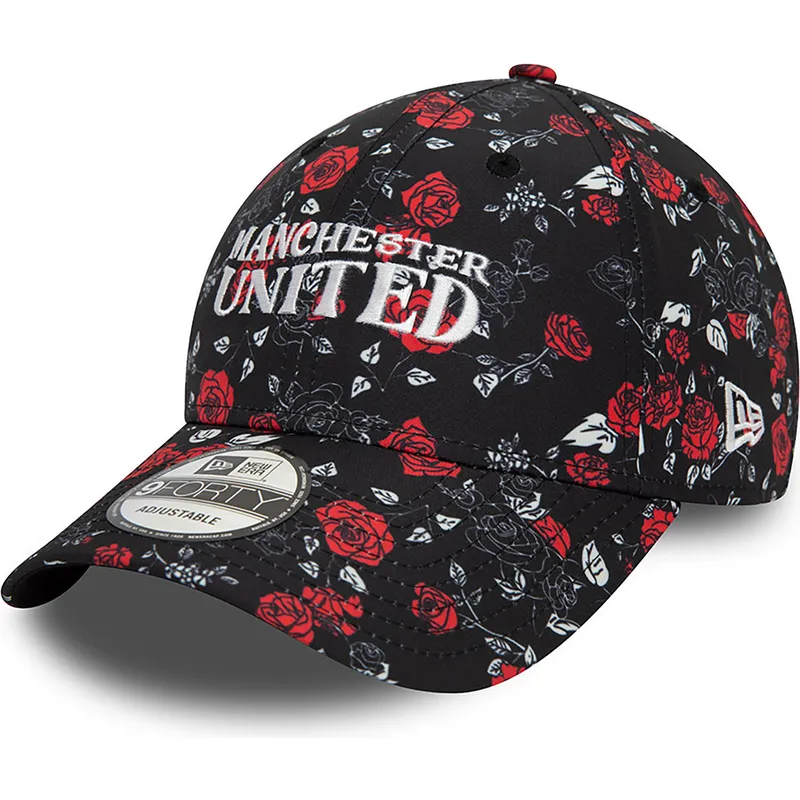 siltovka-zaoblena-cierna-nastavitelny-9forty-floral-all-over-print-manchester-united-football-club-premier-league-new-era