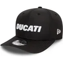schwarze-snapback-kappe-9fifty-ripstop-von-ducati-motor-motogp-von-new-era