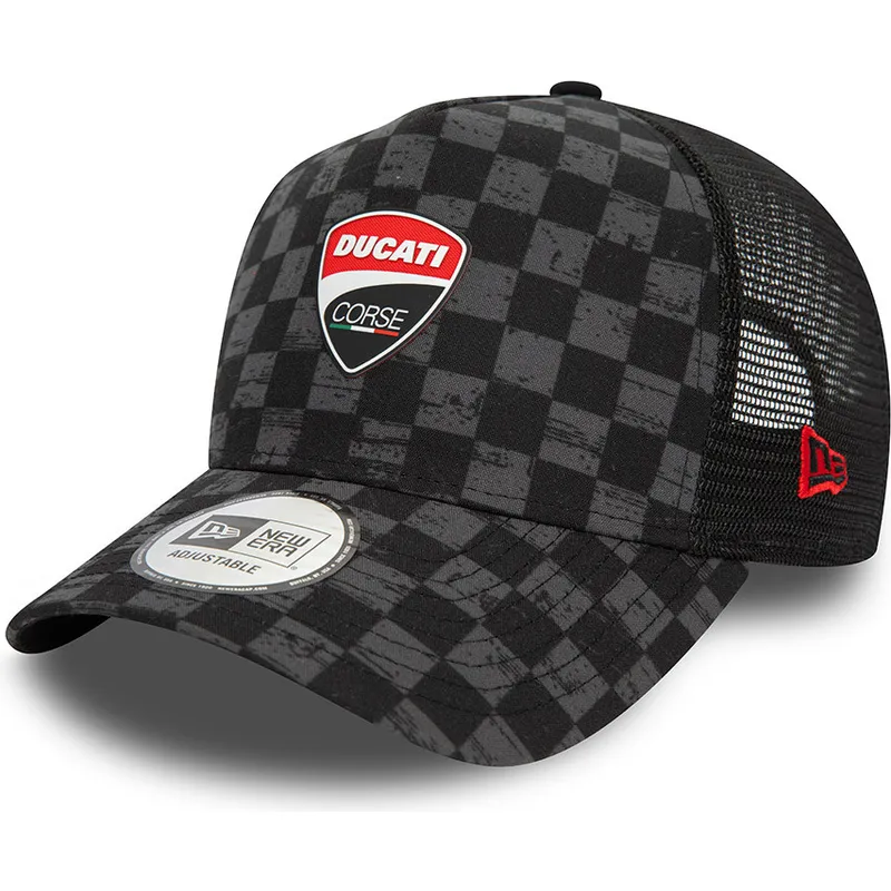 siltovka-zaoblena-cierna-snapback-9forty-a-frame-all-over-print-check-ducati-motor-motogp-new-era