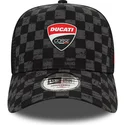 schwarze-trucker-kappe-9forty-a-frame-all-over-print-check-von-ducati-motor-motogp-von-new-era