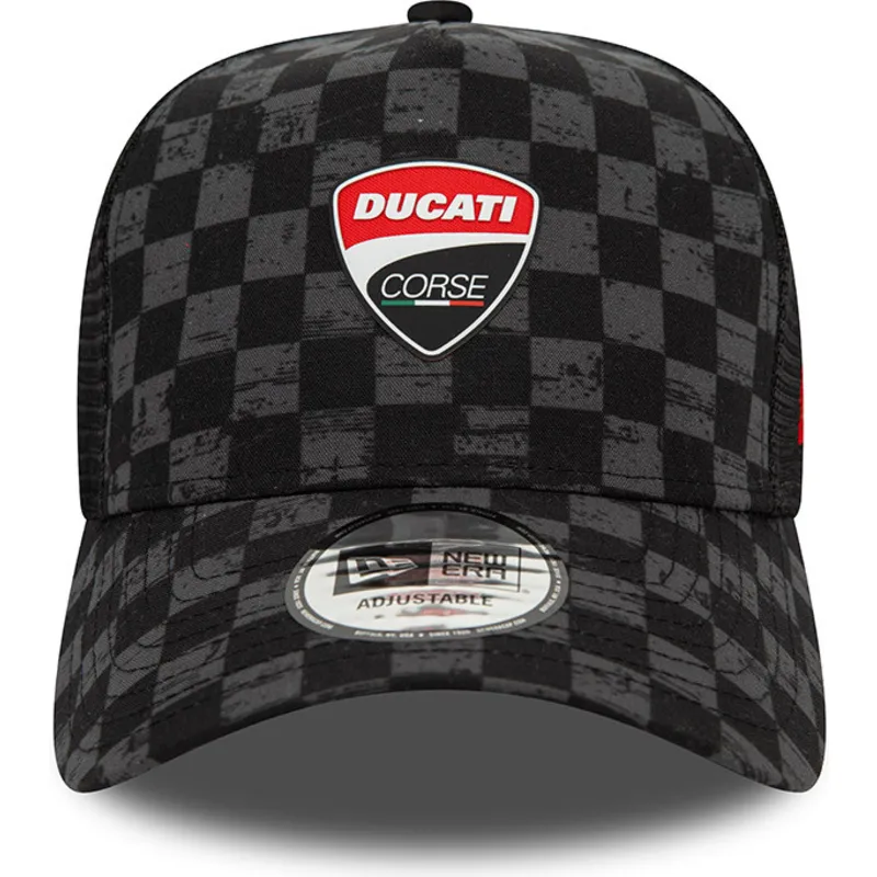 siltovka-zaoblena-cierna-snapback-9forty-a-frame-all-over-print-check-ducati-motor-motogp-new-era