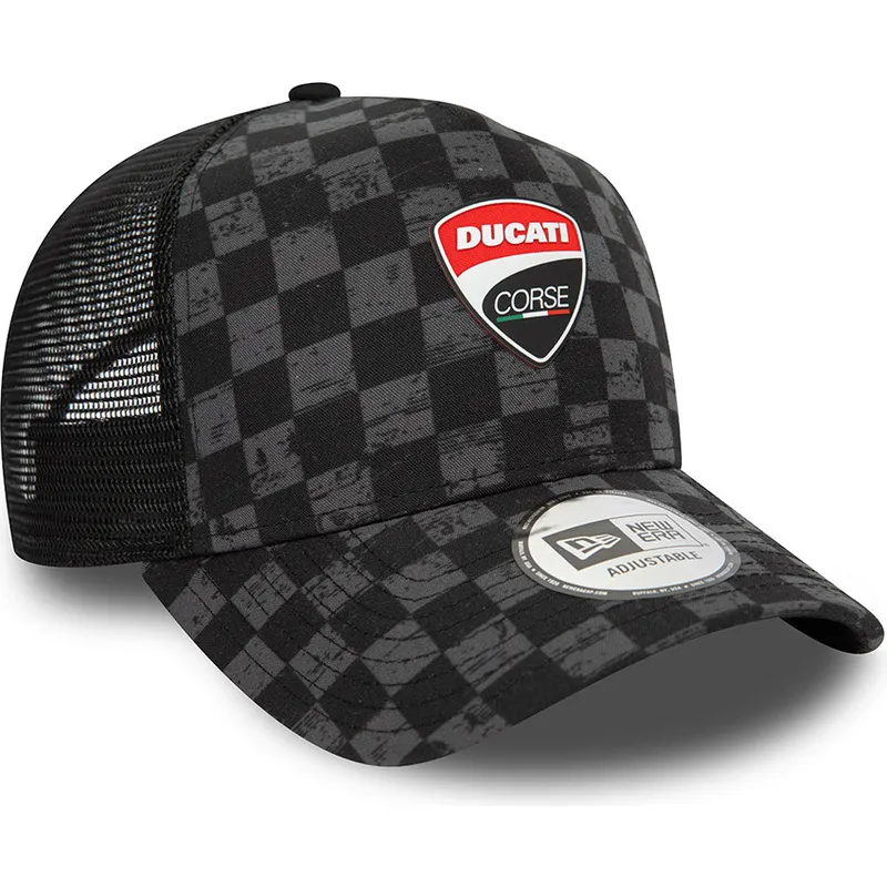 siltovka-zaoblena-cierna-snapback-9forty-a-frame-all-over-print-check-ducati-motor-motogp-new-era