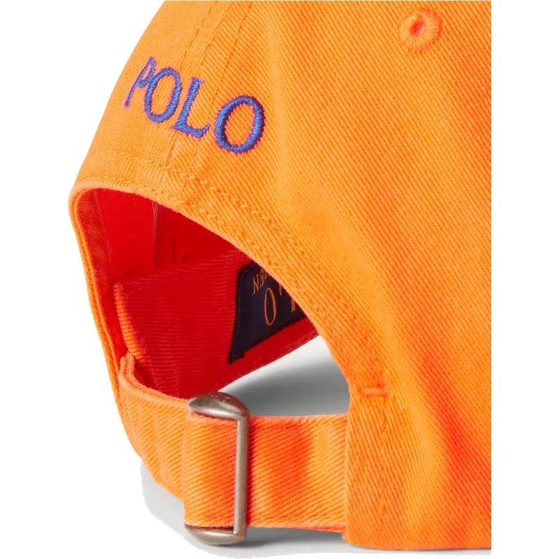 cap-zaoblena-orange-adjustable-strap-polo-ralph-lauren