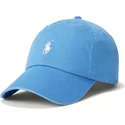 polo-ralph-lauren-curved-brim-white-logo-cotton-chino-classic-sport-blue-adjustable-cap