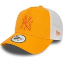 siltovka-zaoblena-oranzova-snapback-a-frame-league-essential-new-york-yankees-mlb-new-era