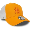 siltovka-zaoblena-oranzova-snapback-a-frame-league-essential-new-york-yankees-mlb-new-era