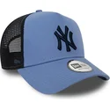 new-era-mlb-new-york-yankees-a-frame-league-essential-trucker-cap-in-blau-mit-marineblauem-logo