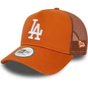 braune-trucker-kappe-a-frame-league-essential-der-los-angeles-dodgers-mlb-von-new-era