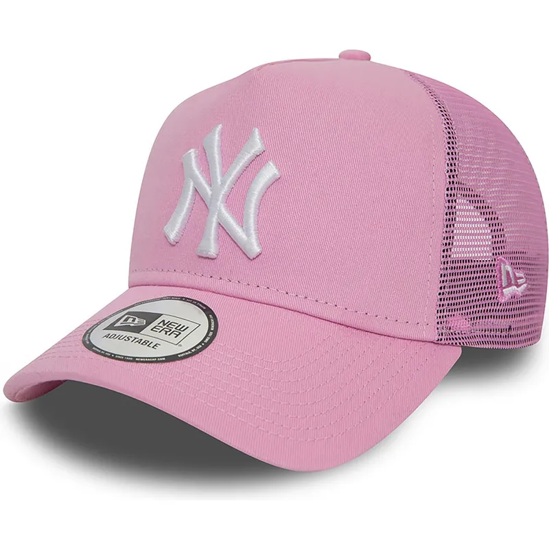 siltovka-zaoblena-ruzova-snapback-a-frame-league-essential-new-york-yankees-mlb-new-era