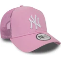 siltovka-zaoblena-ruzova-snapback-a-frame-league-essential-new-york-yankees-mlb-new-era