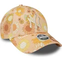 siltovka-zaoblena-oranzova-nastavitelny-9forty-floral-all-over-print-new-york-yankees-mlb-new-era