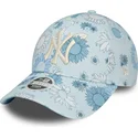 siltovka-zaoblena-modra-nastavitelny-9forty-floral-all-over-print-new-york-yankees-mlb-new-era