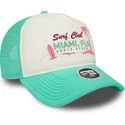 siltovka-zaoblena-zelena-snapback-a-frame-foam-front-miami-surf-club-florida-new-era