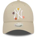 siltovka-zaoblena-bezova-nastavitelny-9forty-flower-new-york-yankees-mlb-new-era