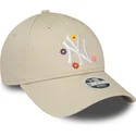 siltovka-zaoblena-bezova-nastavitelny-9forty-flower-new-york-yankees-mlb-new-era