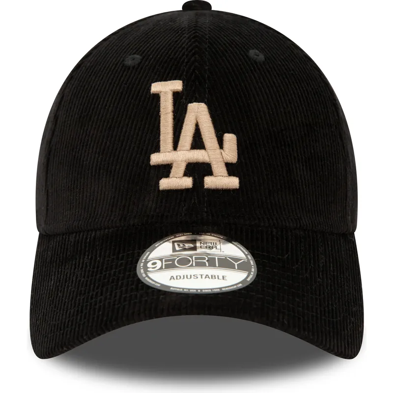 siltovka-zaoblena-cierna-nastavitelny-9forty-cord-los-angeles-dodgers-mlb-new-era
