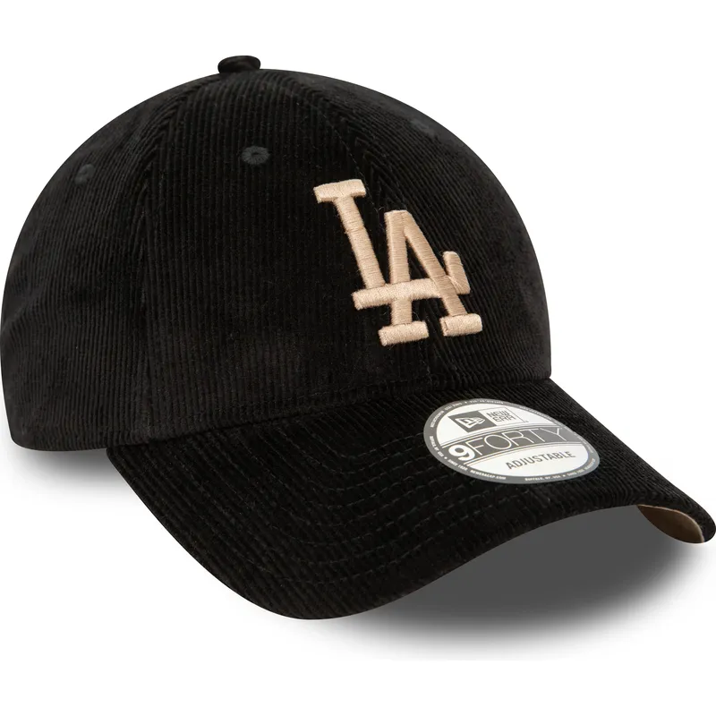 siltovka-zaoblena-cierna-nastavitelny-9forty-cord-los-angeles-dodgers-mlb-new-era