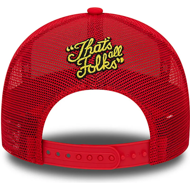siltovka-zaoblena-cervena-snapback-a-frame-character-pato-lucas-y-porky-pig-looney-tunes-new-era
