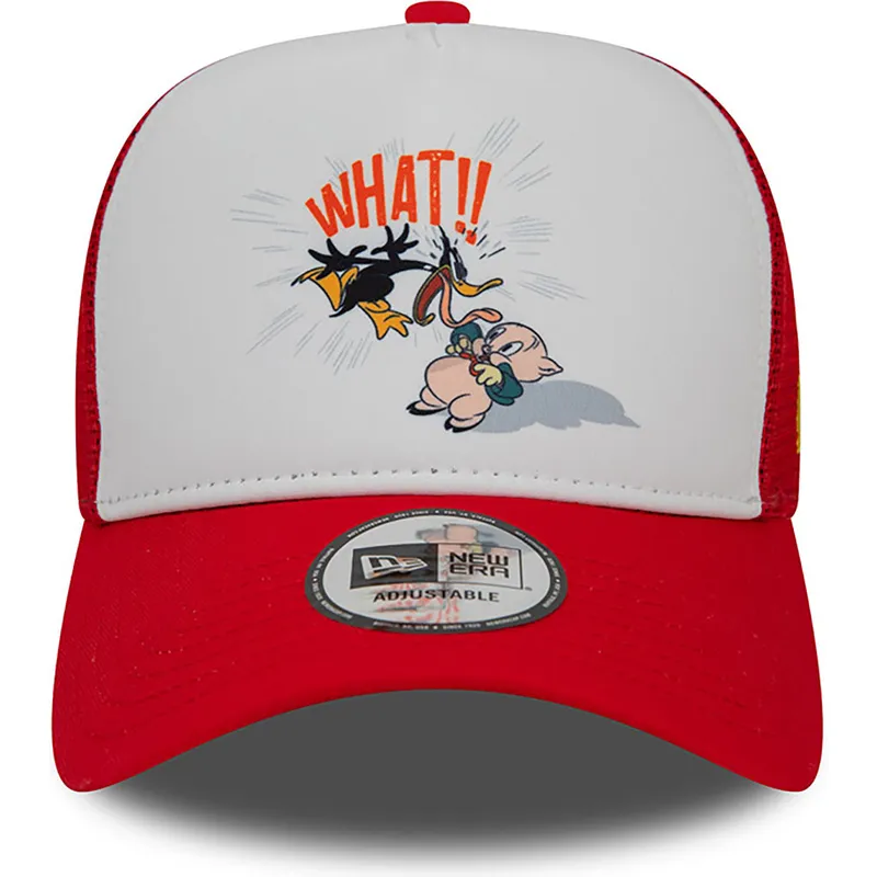 siltovka-zaoblena-cervena-snapback-a-frame-character-pato-lucas-y-porky-pig-looney-tunes-new-era