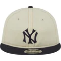 verstellbare-beige-und-marineblaue-9fifty-retro-crown-denim-kappe-der-new-york-yankees-mlb-von-new-era
