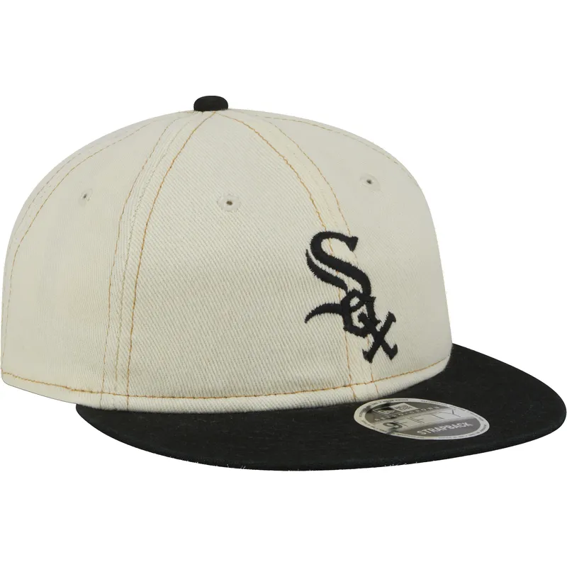 siltovka-rovna-bezova-snapback-9fifty-retro-crown-denim-chicago-white-sox-mlb-new-era