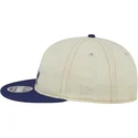 beige-und-blaue-9fifty-retro-crown-denim-flat-cap-der-los-angeles-dodgers-mlb-von-new-era