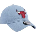 chicago-bulls-nba-9twenty-washed-denim-verstellbare-blaue-kappe-von-new-era