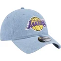 los-angeles-lakers-nba-9twenty-gewaschene-denim-verstellbare-blaue-kappe-von-new-era