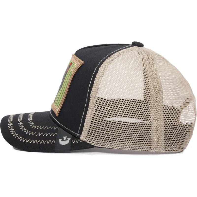 goorin-bros-ye-olde-cock-the-farm-retro-classic-trucker-cap-in-schwarz-und-beige-mit-hahn-motiv