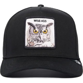 siltovka-zaoblena-cierna-snapback-wise-ass-owl-the-farm-premium-the-farm-goorin-bros