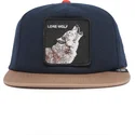 siltovky-rovna-tmavomodra-snapback-marron-lobo-lone-wolf-one-pack-the-farm-flats-the-farm-de-goorin-bros