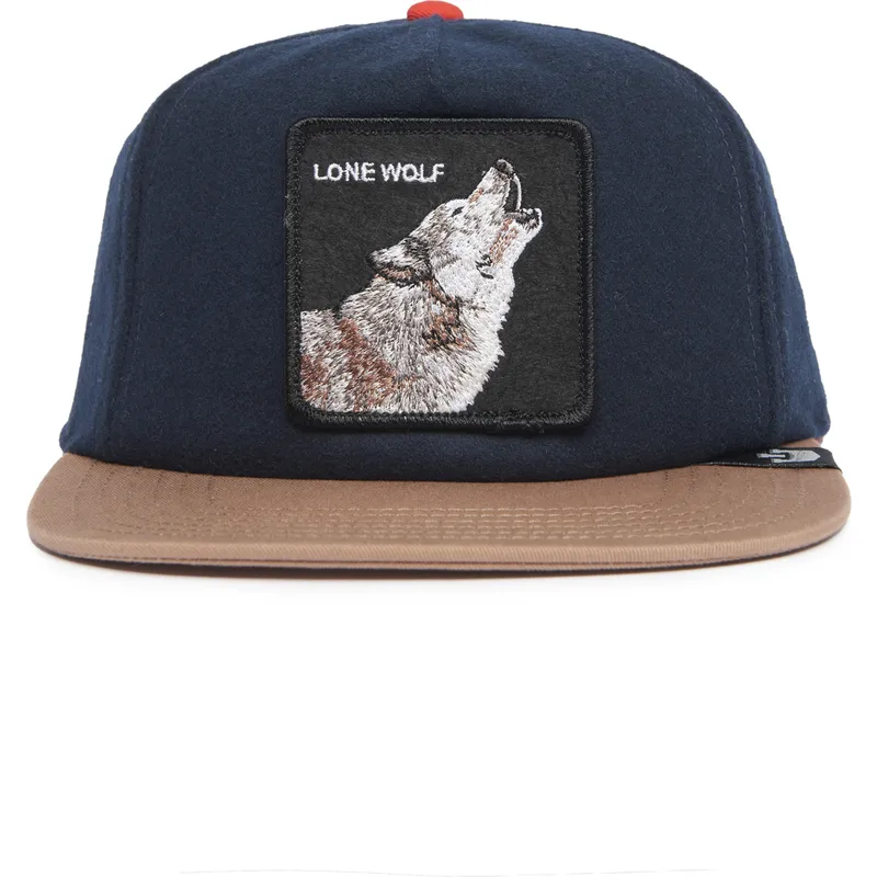 siltovky-rovna-tmavomodra-snapback-marron-lobo-lone-wolf-one-pack-the-farm-flats-the-farm-de-goorin-bros