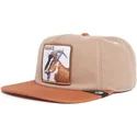 braune-flache-snapback-kappe-ziege-goat-alpine-base-the-farm-flats-von-goorin-bros