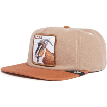 Goorin Bros. Snapback-Kappe Braun Flachkappe Ziege G.O.A.T. Alpine Base The Farm Flats.