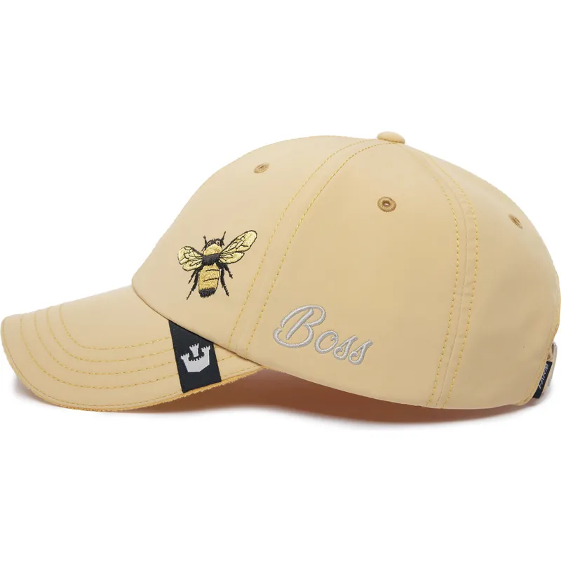 gelbe-verstellbare-curved-cap-biene-boss-honey-love-the-farm-lady-balls-von-goorin-bros