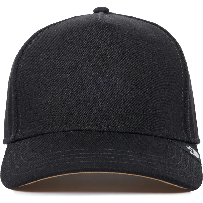 schwarze-snapback-kappe-mit-gebogenem-schirm-the-farm-nude-denim-von-goorin-bros