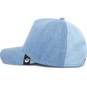 blaue-snapback-cap-mit-gebogenem-schirm-the-farm-nude-denim-von-goorin-bros