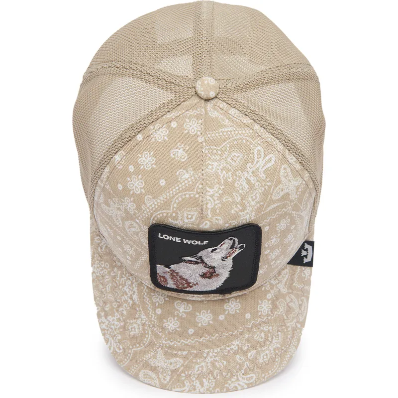 siltovky-zaoblena-kamionista-bezova-snapback-lobo-lone-wolf-sign-o-the-times-the-farm-paisley-the-farm-de-goorin-bros