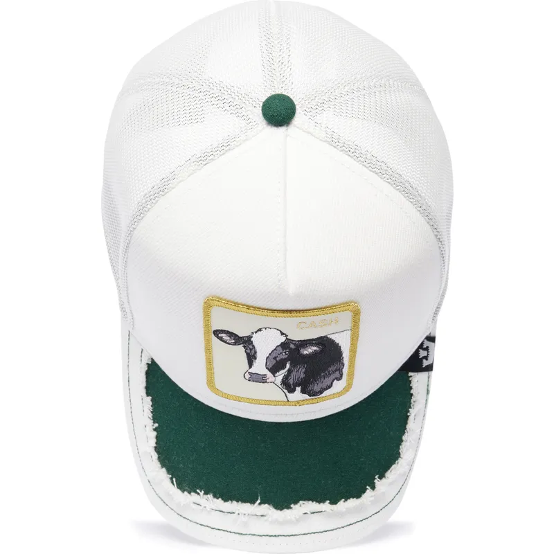 siltovka-zaoblena-biely-snapback-cash-silky-cow-the-farm-silky-roots-the-farm-goorin-bros