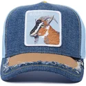 goorin-bros-blaue-trucker-kappe-ziege-goat-silky-goat-the-farm-silky-roots
