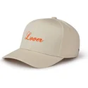 pica-pica-curved-brim-lover-beige-snapback-cap