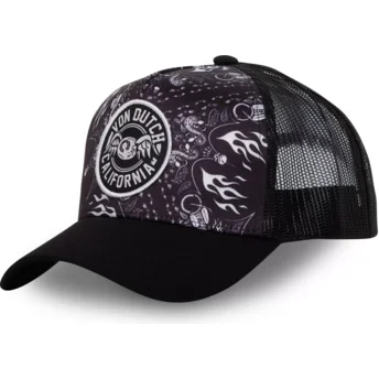 Cap zaoblená black snapback Von Dutch
