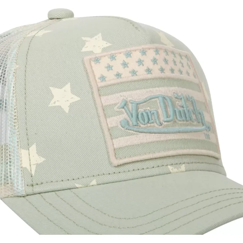 siltovka-zaoblena-zelena-snapback-star-s-von-dutch