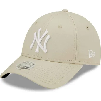 Šiltovka zaoblená béžová nastaviteľný 9FORTY League Essential New York Yankees MLB New Era