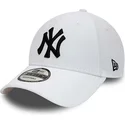 weisse-verstellbare-gebogene-kappe-9forty-diamond-era-essential-der-new-york-yankees-mlb-von-new-era