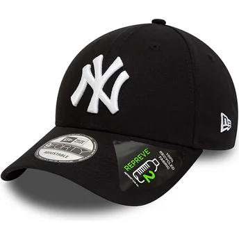 Cap zaoblená black adjustable strap 9FORTY REPREVE League Essential New York Yankees MLB New Era