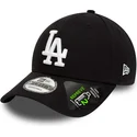 verstellbare-schwarze-curved-cap-9forty-repreve-league-essential-der-los-angeles-dodgers-mlb-von-new-era