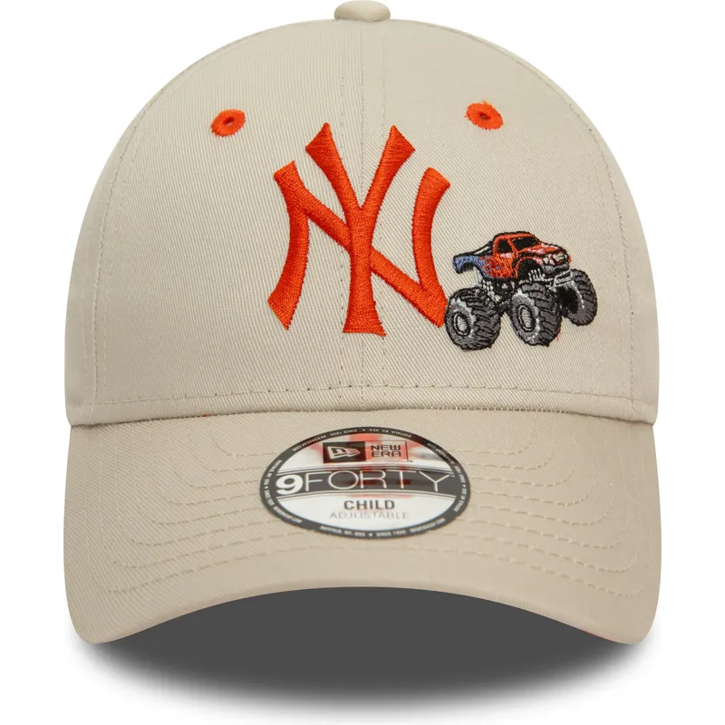 siltovka-zaoblena-bezova-nastavitelny-pre-deti-9forty-graphic-monster-truck-new-york-yankees-mlb-new-era