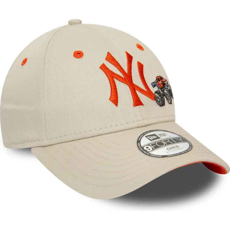 siltovka-zaoblena-bezova-nastavitelny-pre-deti-9forty-graphic-monster-truck-new-york-yankees-mlb-new-era