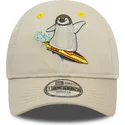 siltovka-zaoblena-bezova-nastavitelny-pre-deti-9forty-character-pinguino-new-era